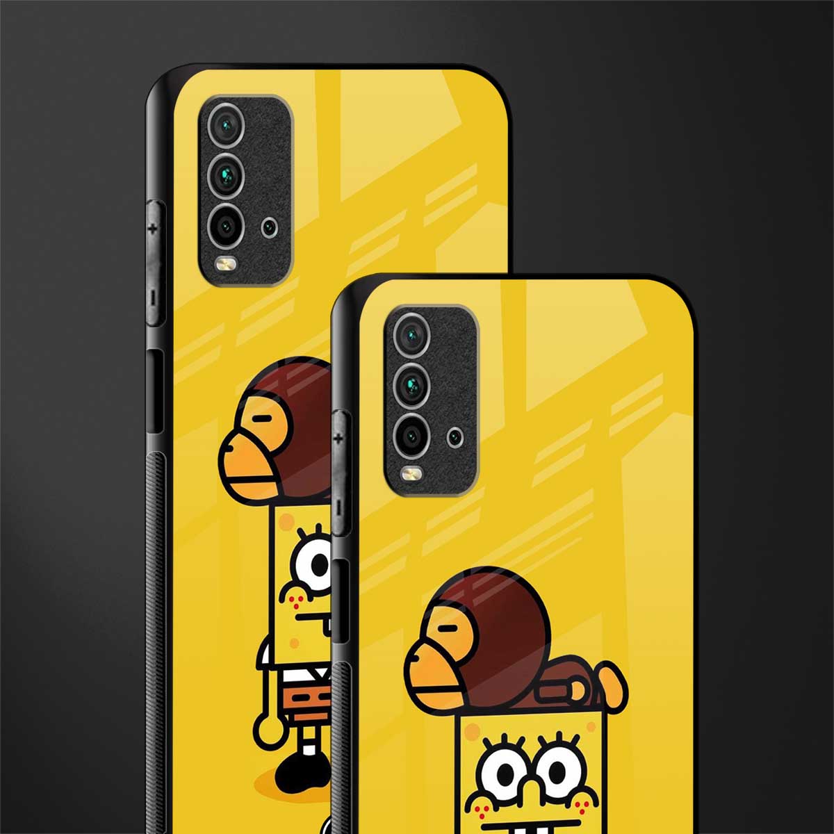 spongebob x bape glass case for redmi 9 power image-2