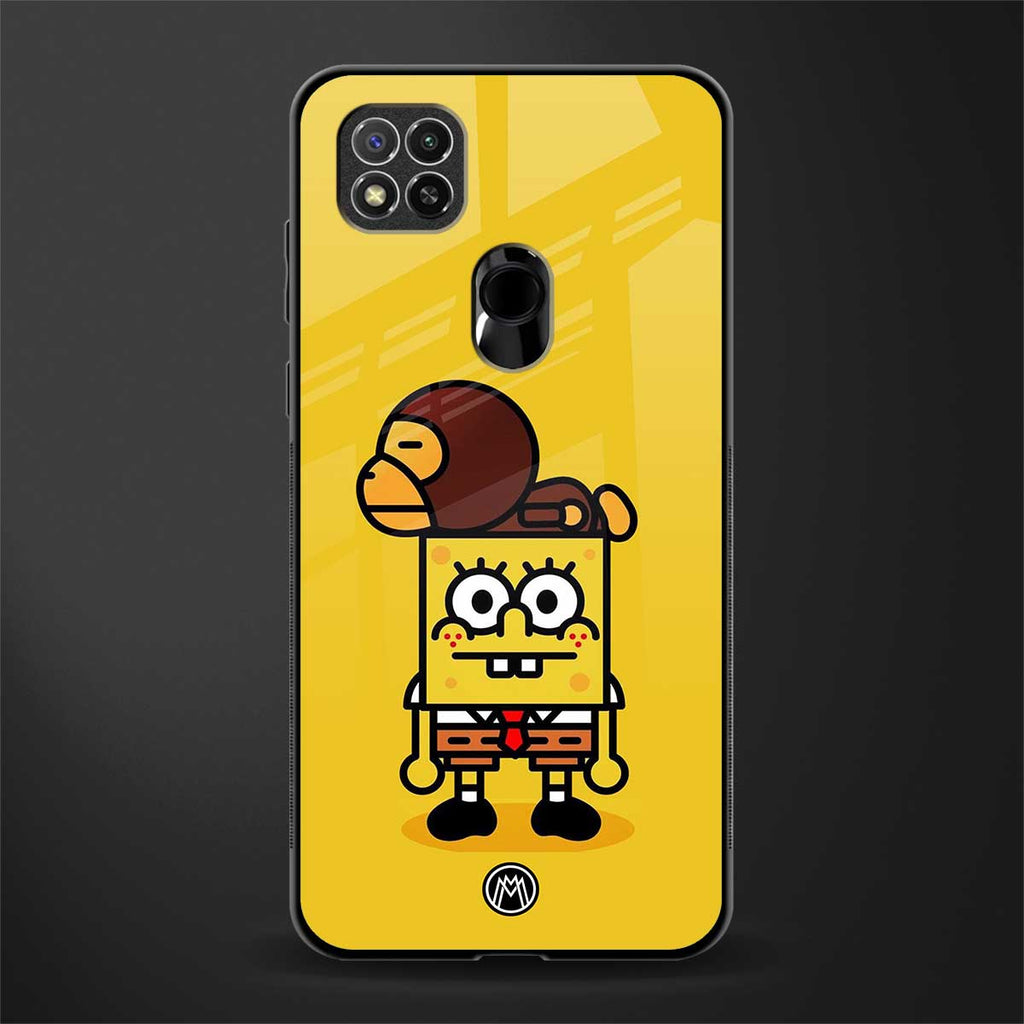 spongebob x bape glass case for poco c31 image