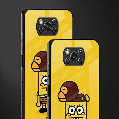 spongebob x bape glass case for poco x3 image-2