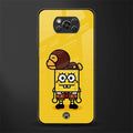 spongebob x bape glass case for poco x3 image