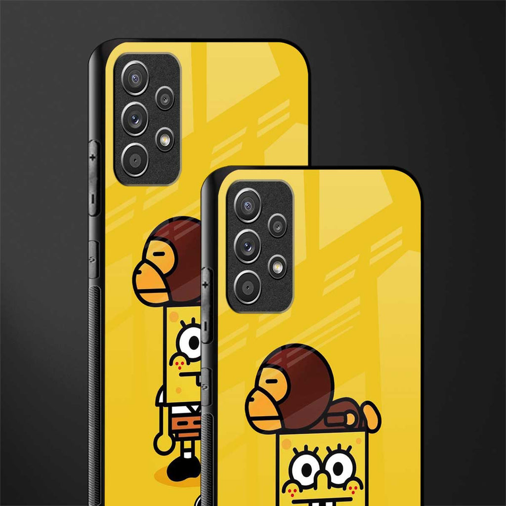 spongebob x bape glass case for samsung galaxy a72 image-2