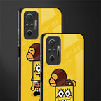spongebob x bape glass case for redmi note 10 pro image-2