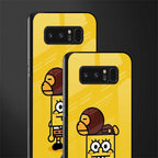 spongebob x bape glass case for samsung galaxy note 8 image-2