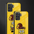 spongebob x bape glass case for oppo f19 pro image-2