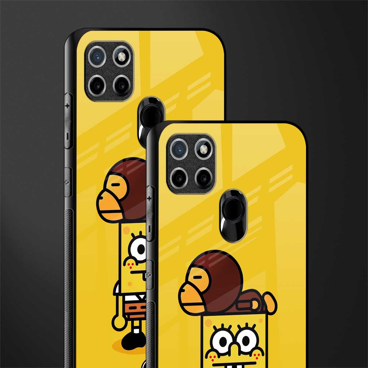 spongebob x bape glass case for realme c21 image-2
