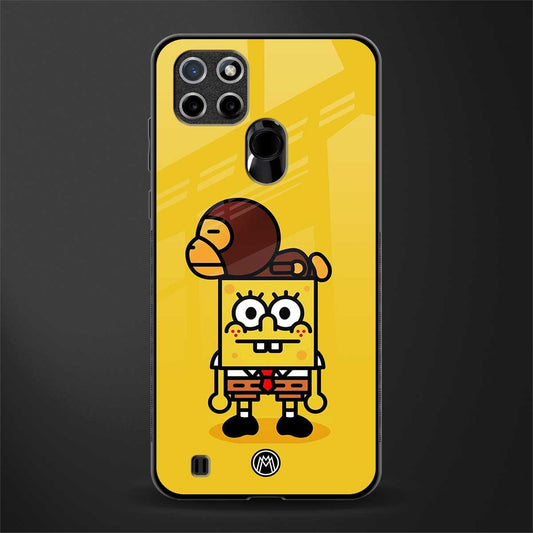 spongebob x bape glass case for realme c21 image