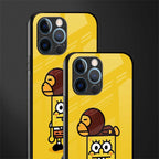 spongebob x bape glass case for iphone 12 pro image-2