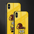 spongebob x bape glass case for iphone xs max image-2