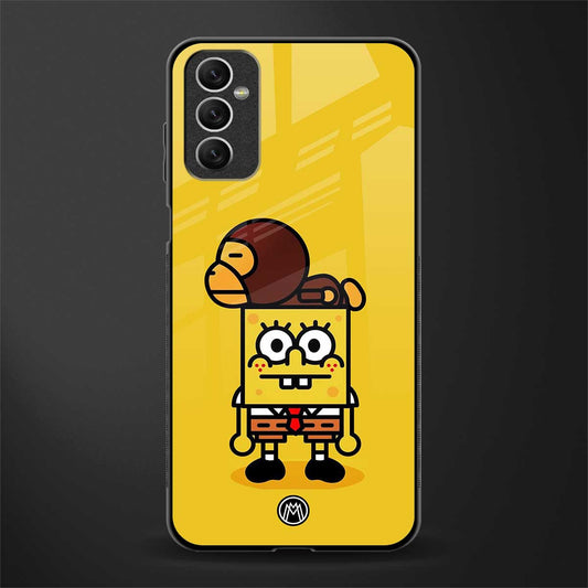 spongebob x bape glass case for samsung galaxy m52 5g image