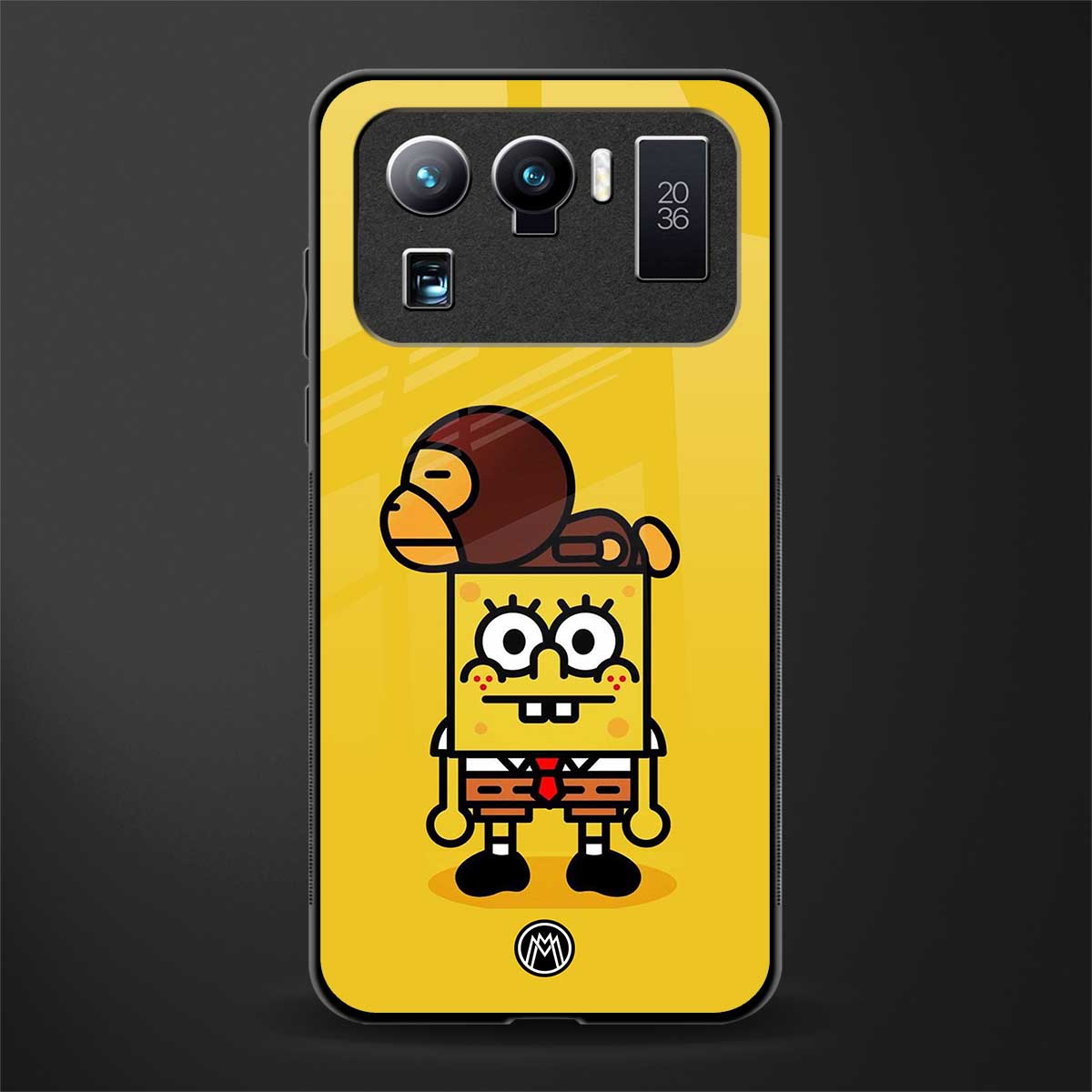spongebob x bape glass case for mi 11 ultra 5g image