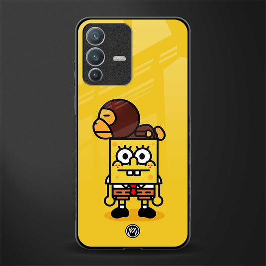 spongebob x bape glass case for vivo v23 pro 5g image