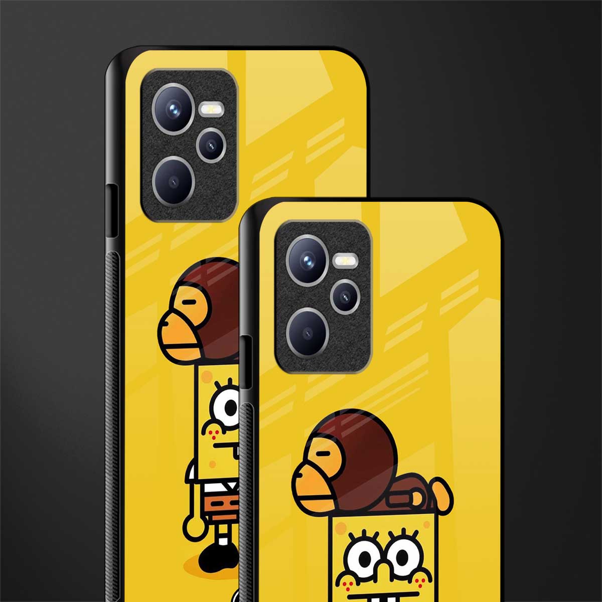 spongebob x bape glass case for realme c35 image-2