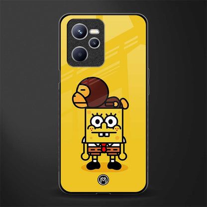 spongebob x bape glass case for realme c35 image
