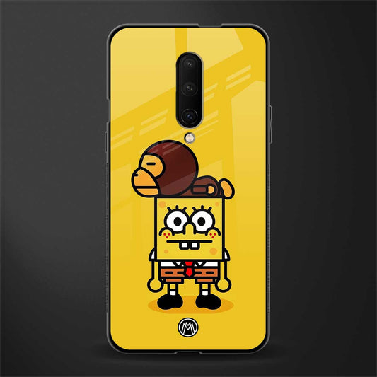 spongebob x bape glass case for oneplus 7 pro image