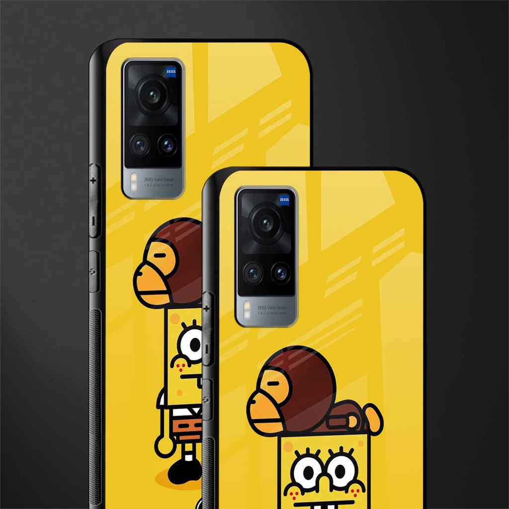 spongebob x bape glass case for vivo x60 image-2