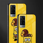 spongebob x bape glass case for vivo x60 image-2