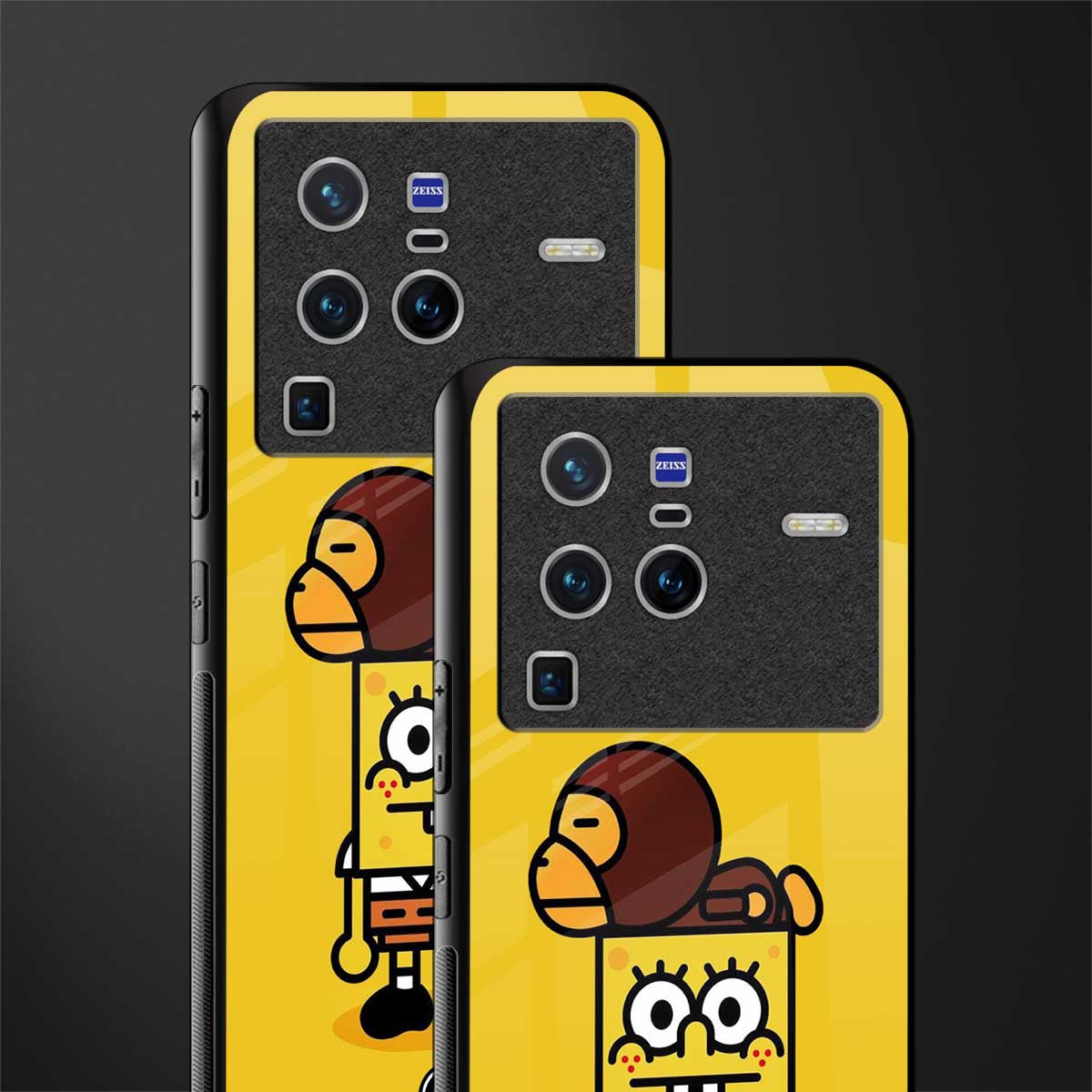 spongebob x bape glass case for vivo x80 pro 5g image-2