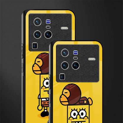 spongebob x bape glass case for vivo x80 pro 5g image-2