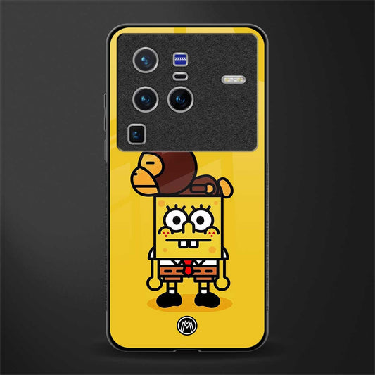 spongebob x bape glass case for vivo x80 pro 5g image