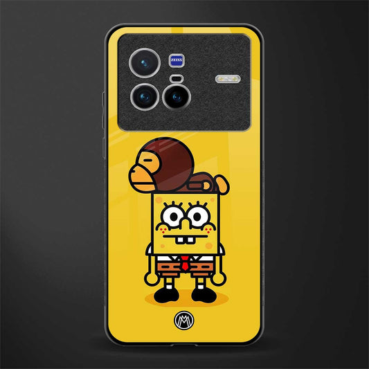 spongebob x bape glass case for vivo x80 image