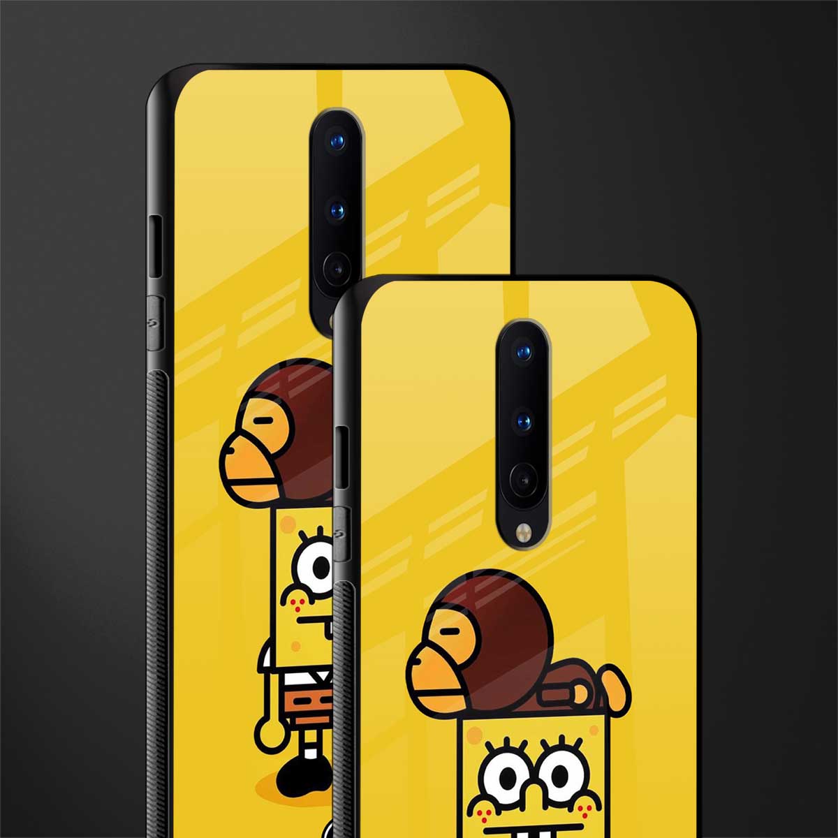 spongebob x bape glass case for oneplus 8 image-2