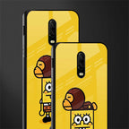 spongebob x bape glass case for oneplus 6t image-2