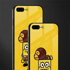 spongebob x bape glass case for iphone 8 plus image-2