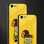 spongebob x bape glass case for iphone 7 image-2