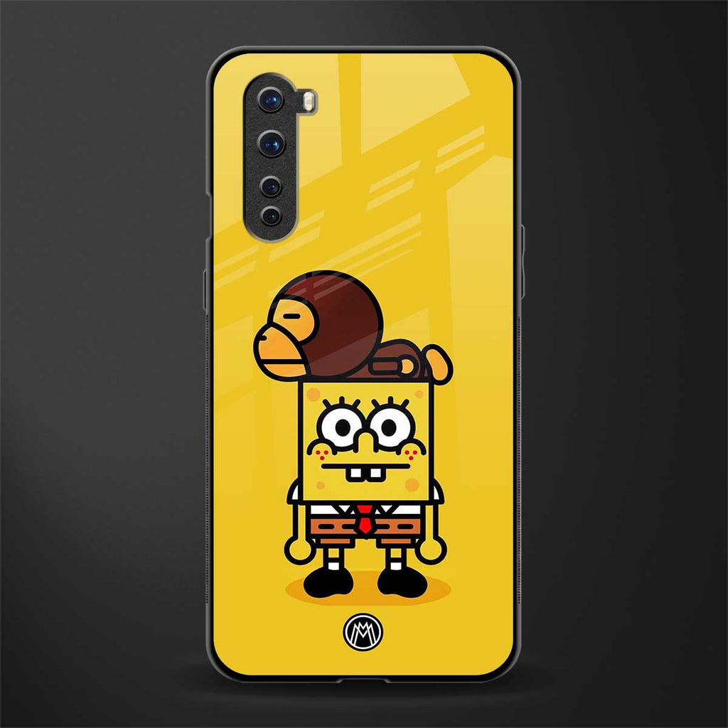 spongebob x bape glass case for oneplus nord ac2001 image