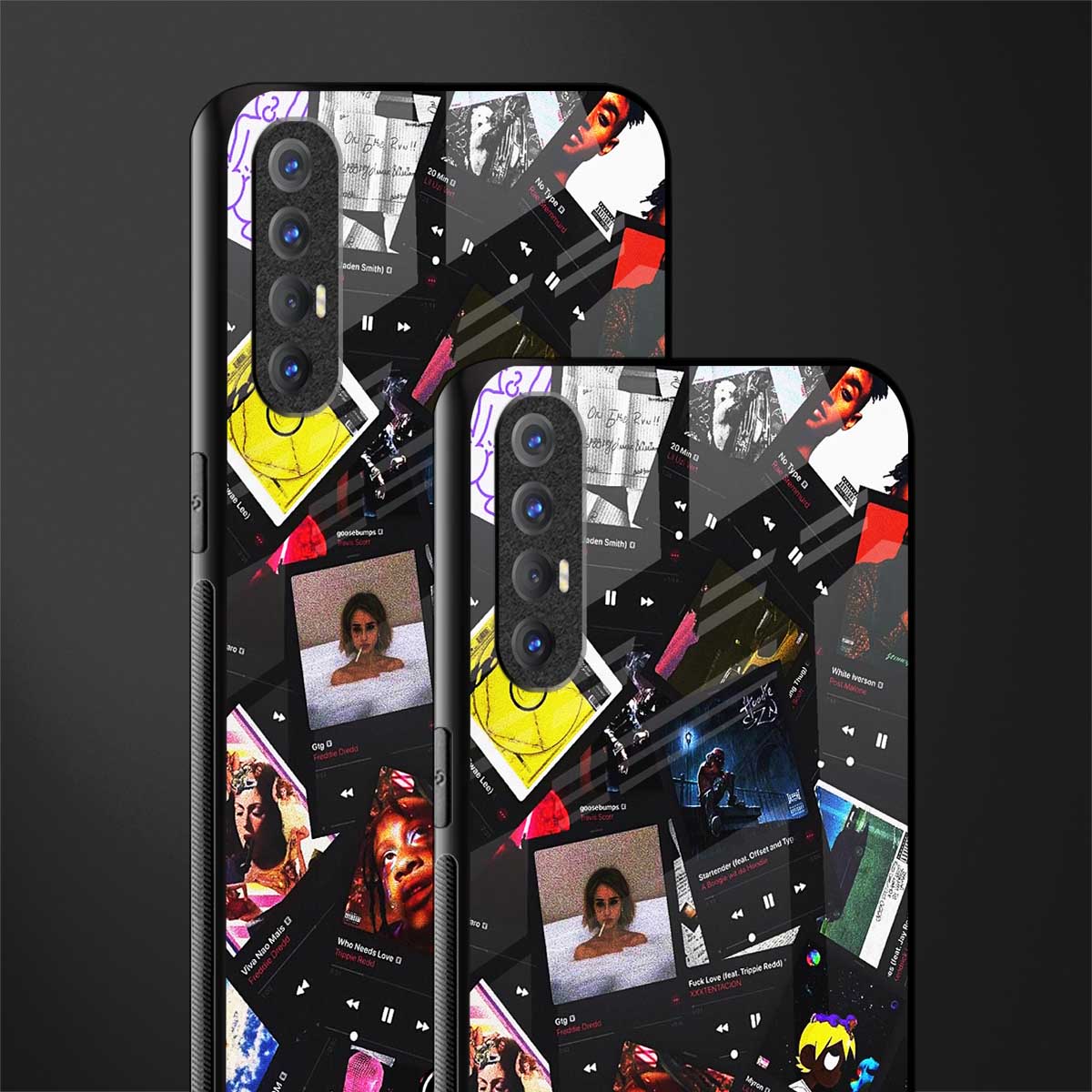 spotify and chill vibes music glass case for oppo reno 3 pro image-2