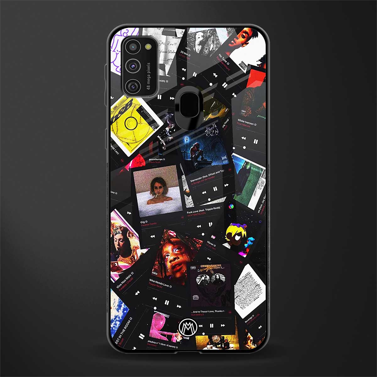 spotify and chill vibes music glass case for samsung galaxy m21 image