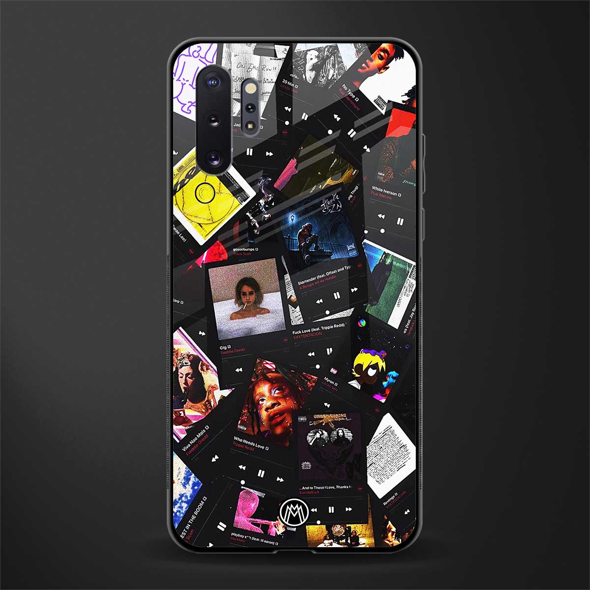 spotify and chill vibes music glass case for samsung galaxy note 10 plus image