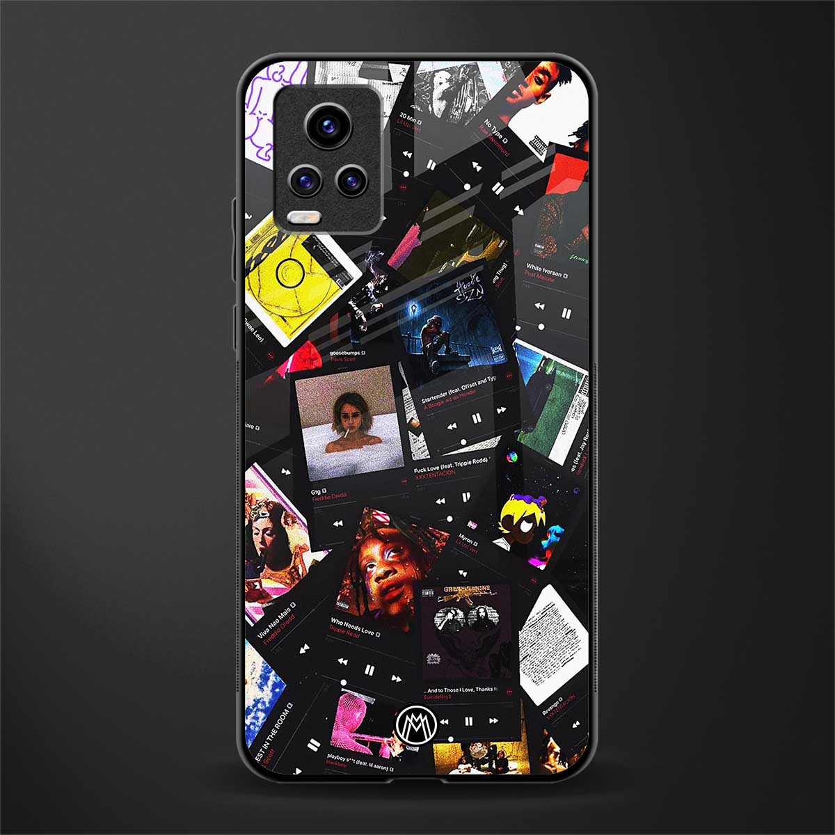 spotify and chill vibes music back phone cover | glass case for vivo y73