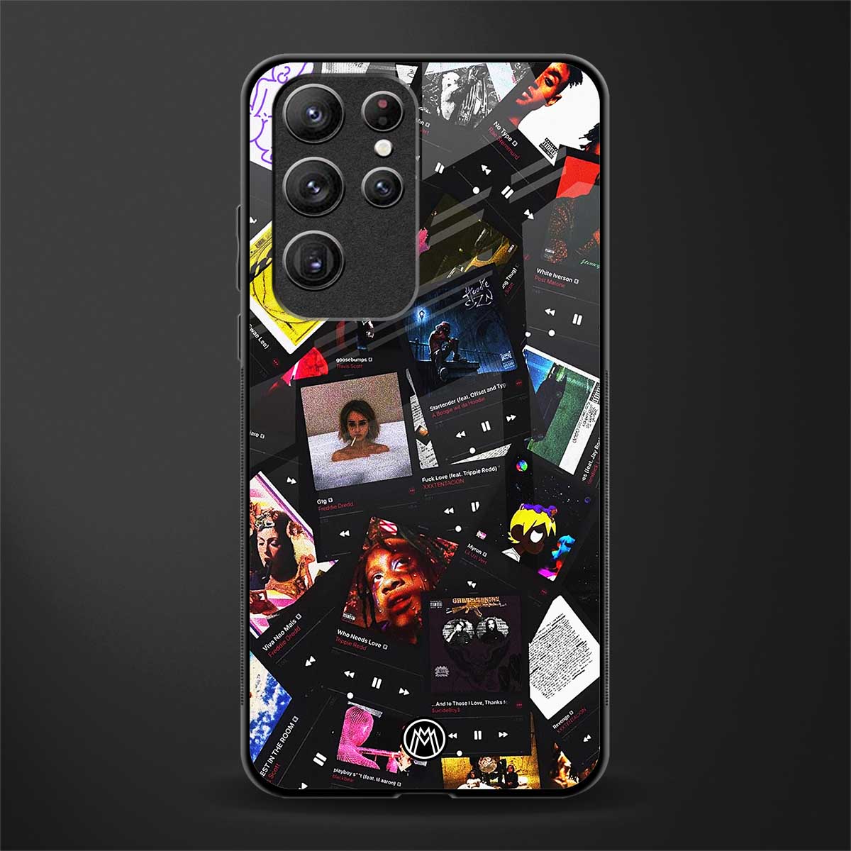spotify and chill vibes music glass case for samsung galaxy s22 ultra 5g image
