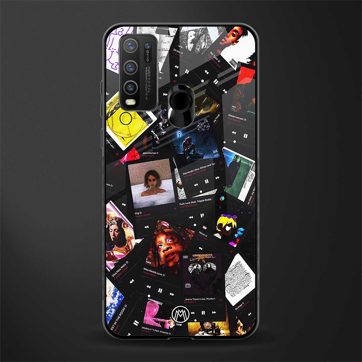 spotify and chill vibes music glass case for vivo y30 image