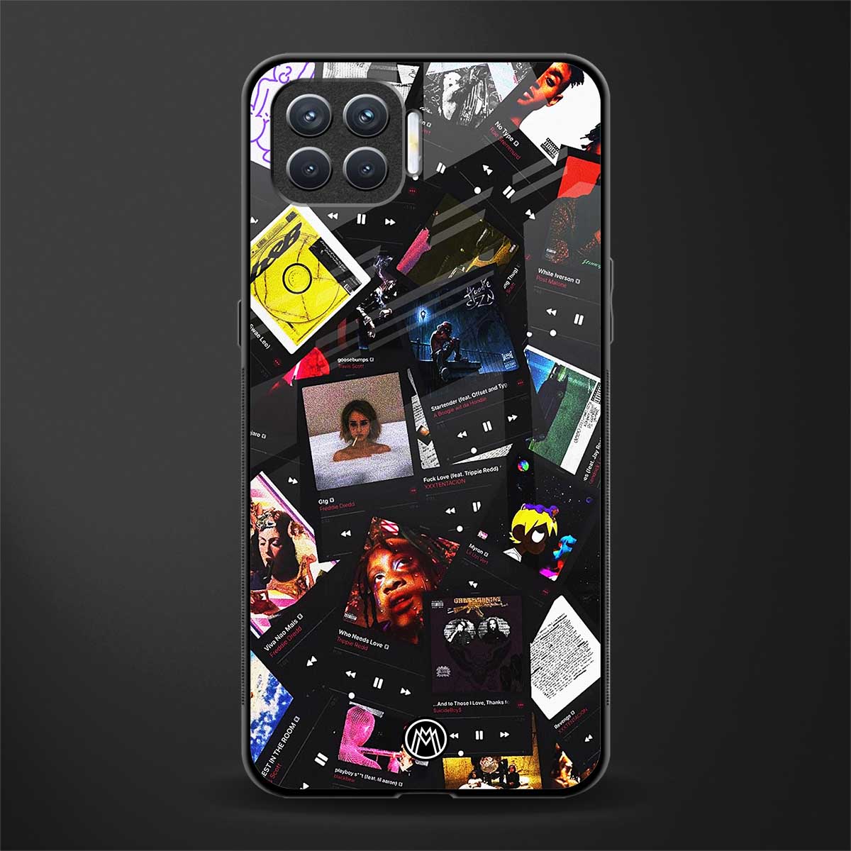 spotify and chill vibes music glass case for oppo f17 image