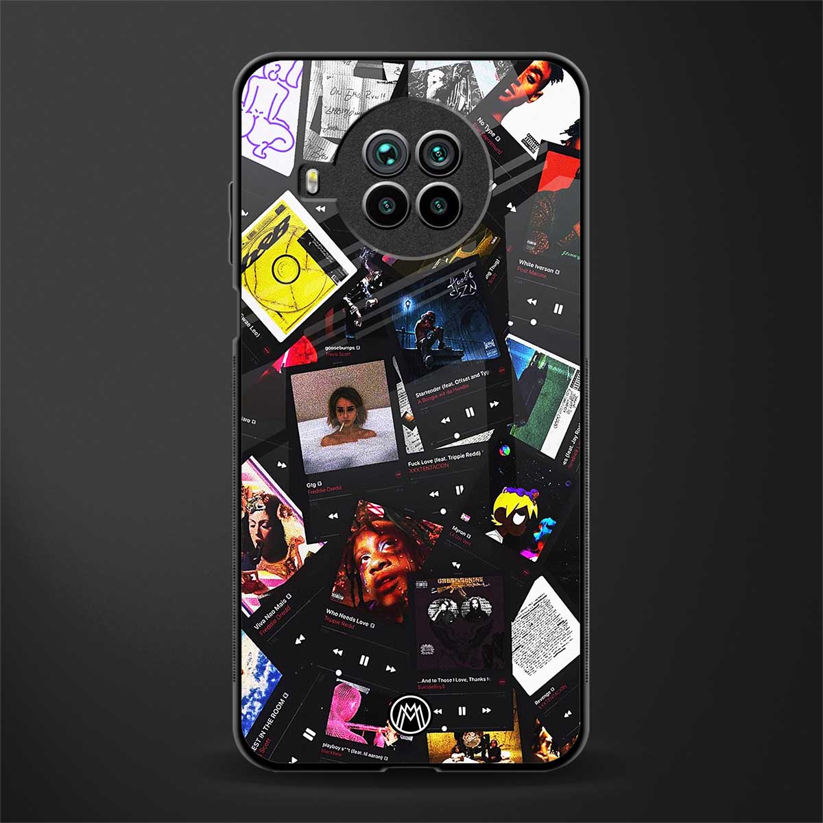 spotify and chill vibes music glass case for mi 10i image