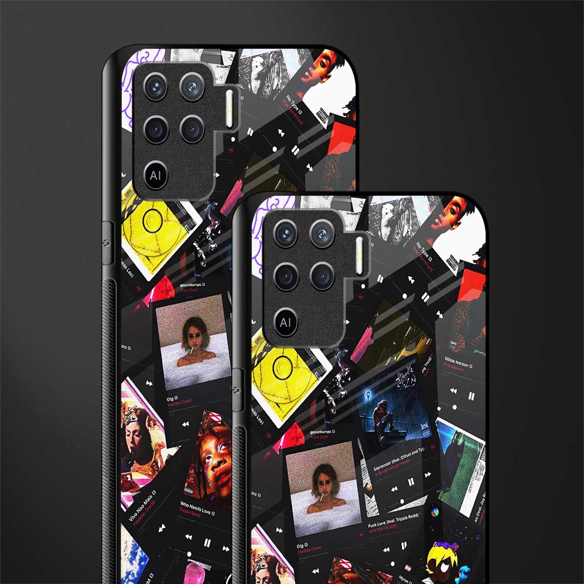 spotify and chill vibes music glass case for oppo f19 pro image-2
