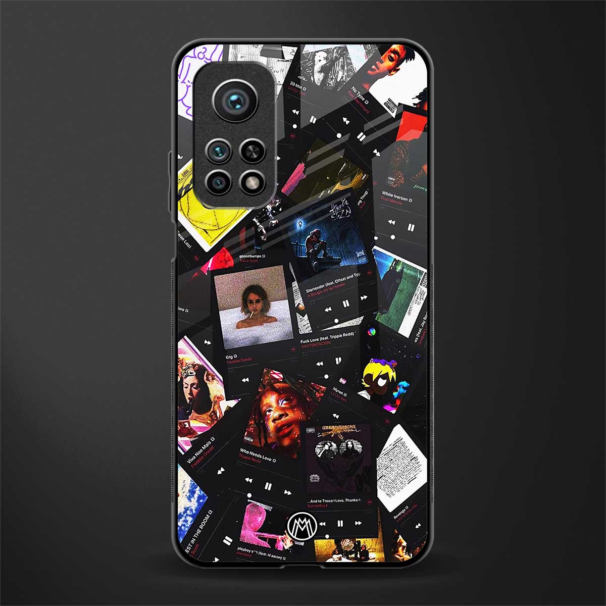 spotify and chill vibes music glass case for mi 10t 5g image