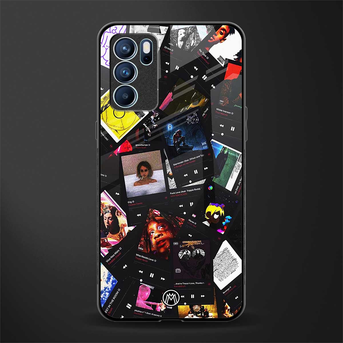 spotify and chill vibes music glass case for oppo reno6 pro 5g image