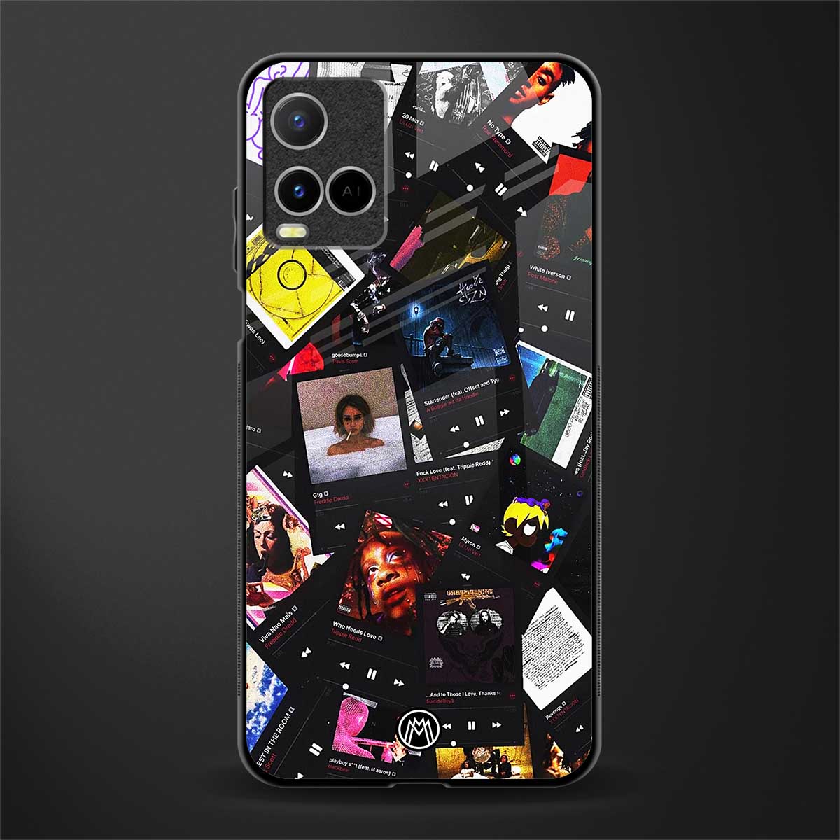 spotify and chill vibes music glass case for vivo y21s image