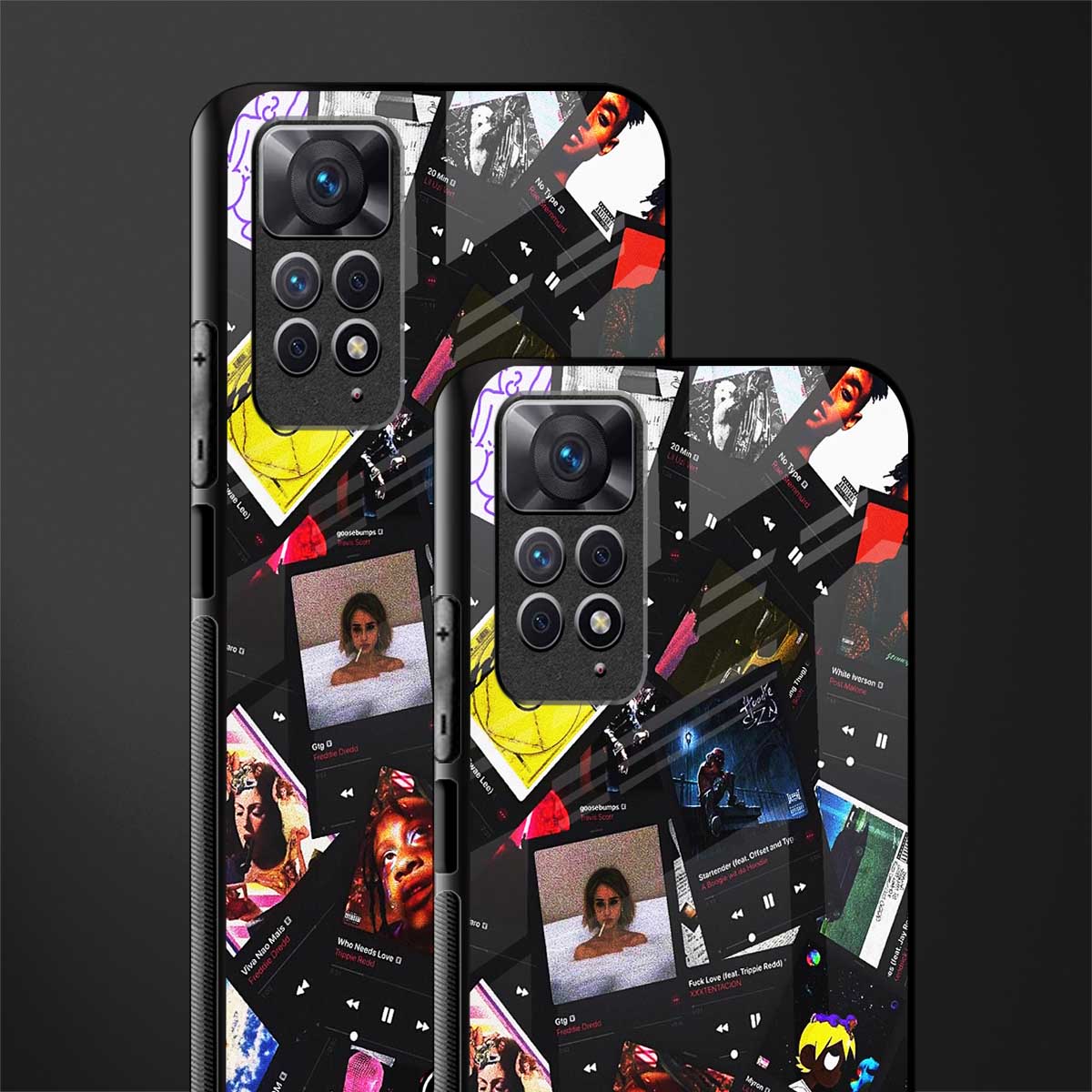 spotify and chill vibes music back phone cover | glass case for redmi note 11 pro plus 4g/5g