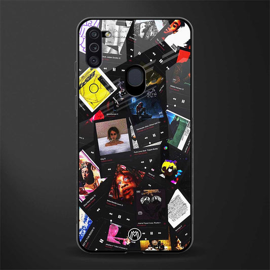 spotify and chill vibes music glass case for samsung galaxy m11 image
