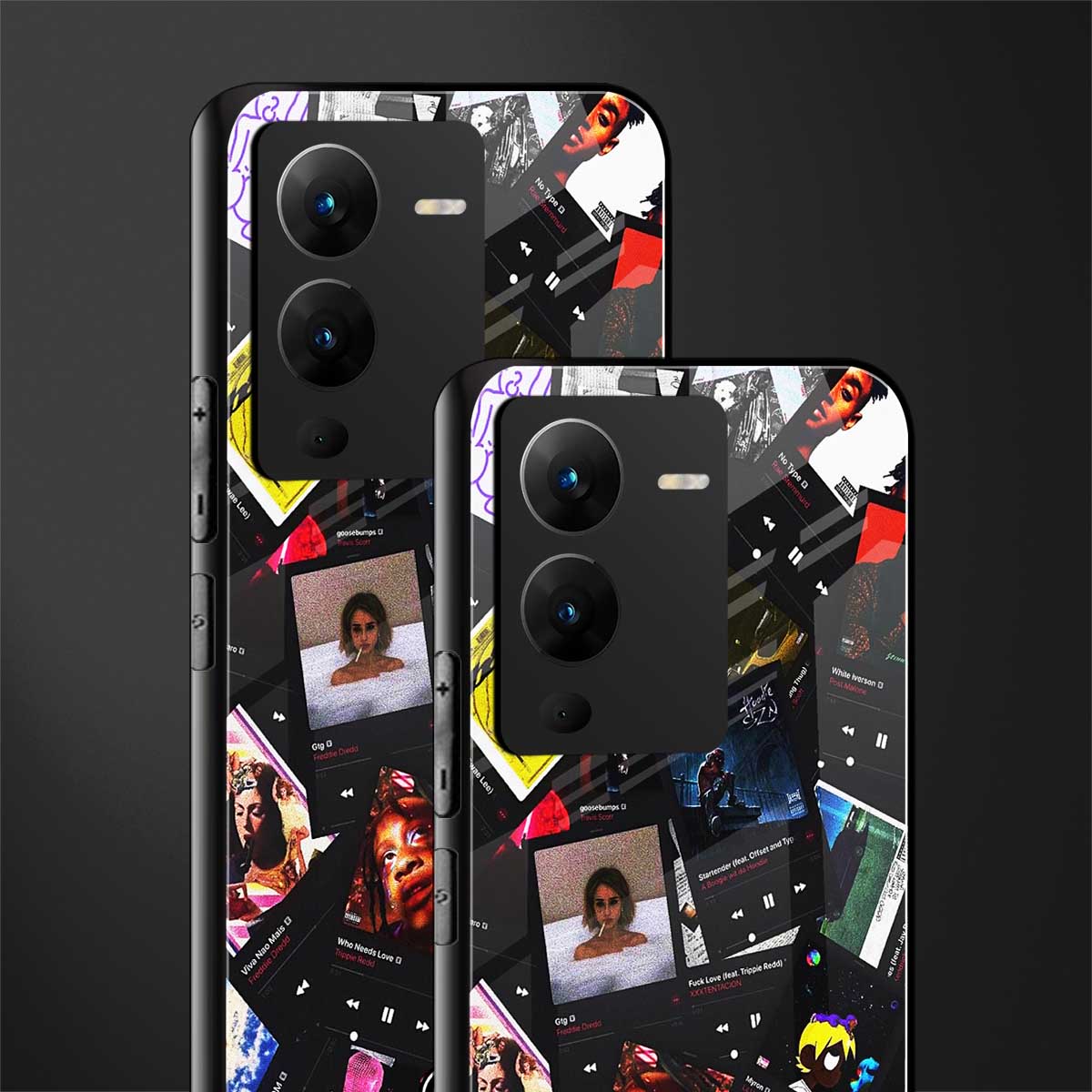 spotify and chill vibes music back phone cover | glass case for vivo v25 pro 5g