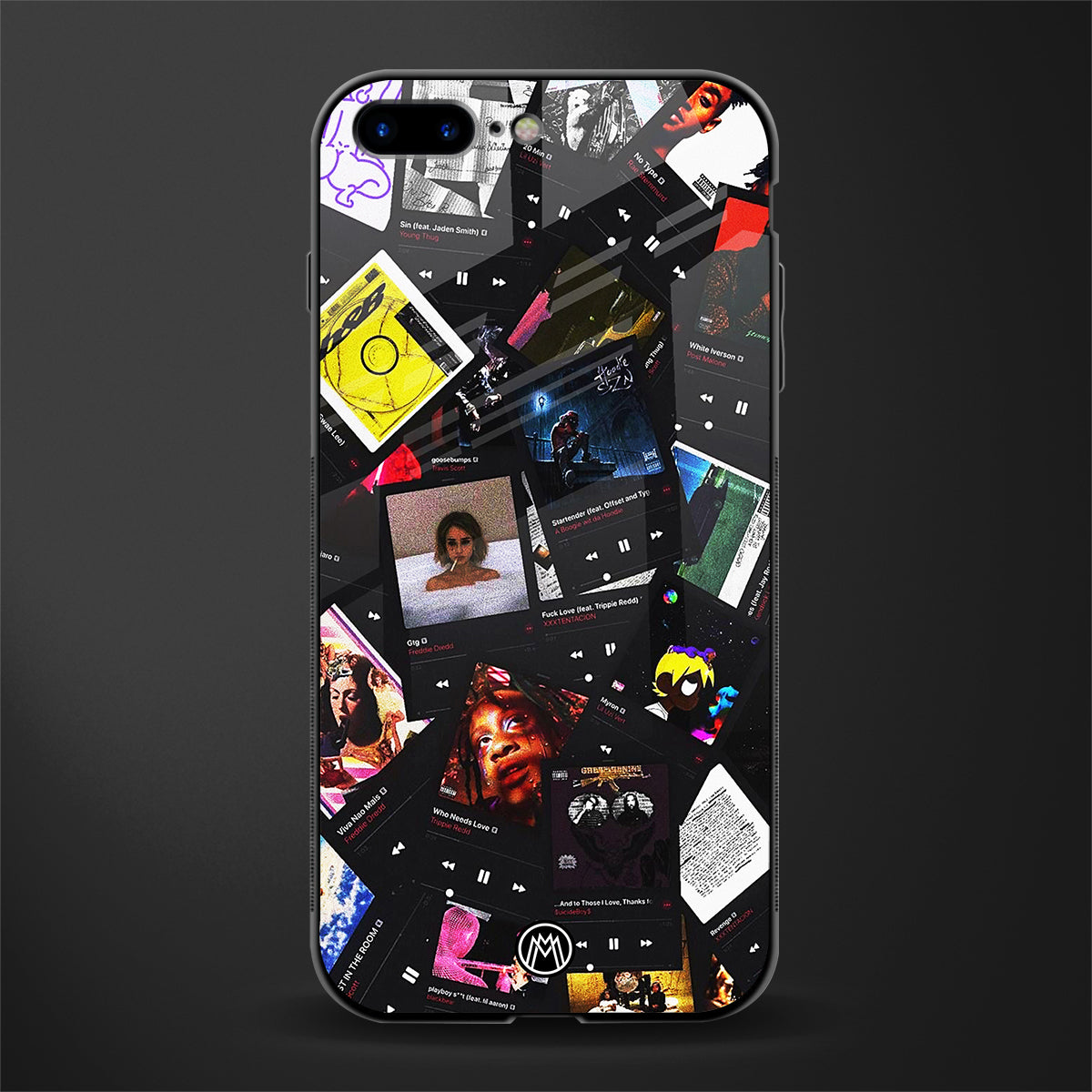 spotify and chill vibes music glass case for iphone 8 plus image