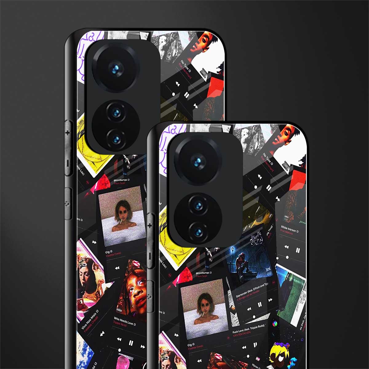 spotify and chill vibes music back phone cover | glass case for vivo t1 44w 4g