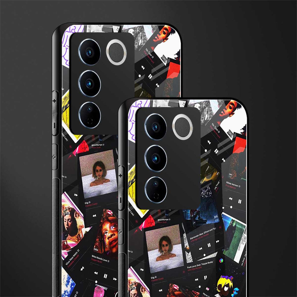 spotify and chill vibes music back phone cover | glass case for vivo v27 pro 5g