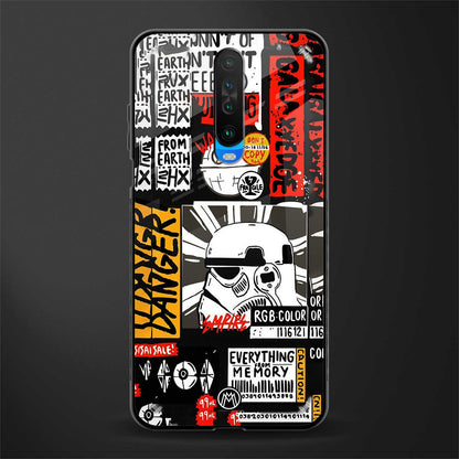 star wars collage glass case for poco x2 image