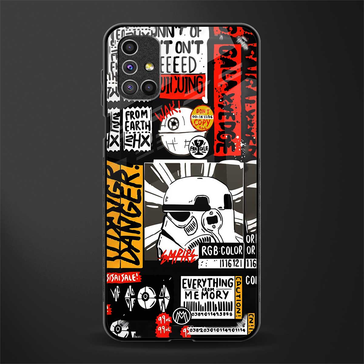 star wars collage glass case for samsung galaxy m51 image