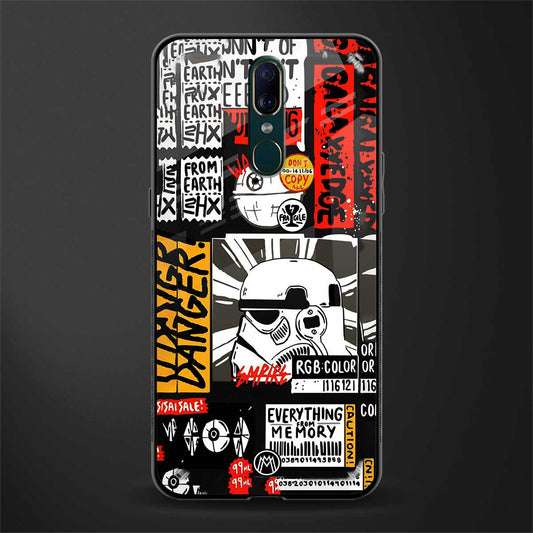 star wars collage glass case for oppo a9 image
